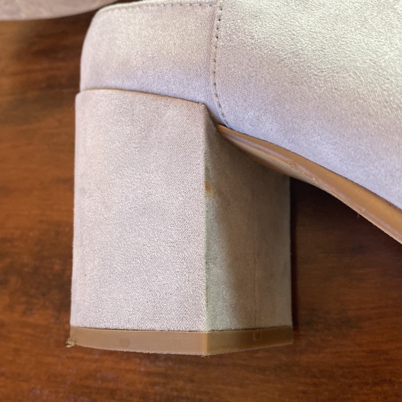 Express Light Grey Open Back Booties - 7 - Picture 15 of 15